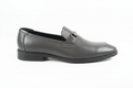 SpecialTreads Men's Grey Leather Horsebit Loafer – side profile